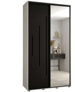 Šatníkové skrine Skriňa 45 Canaris 13 140 biela/čierna/čierna