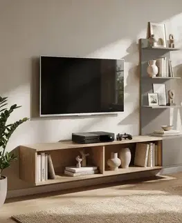 Obývacie steny Obývacia Stena Joy Dcsg Jy Cremona Oak/Clay Grey