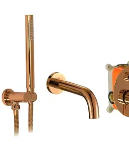 Kúpeľňové batérie REA - Podomietková vaňová batéria LUNGO Copper + BOX REA-B7996