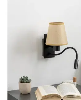 Svietidlá BRILAGI - LED Nástenná lampa NUBILA 1xE27/25W/230V+LED/3W čierna/svetlohnedá BG1558+BG1571