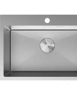 Kuchynské drezy MEXEN MEXEN - Solix oceľový drez 1-bowl 650 x 450 mm, nerez 6403651000-01