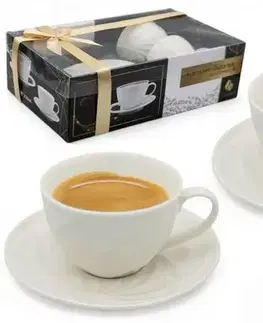 Hrnčeky a šálky Kinekus Šálka s podšálkou 220 ml 2+2 sada, jemný 3D reliéf