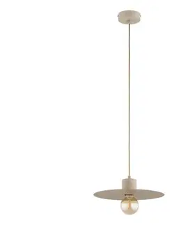 Svietidlá  Luster na lanku EMELI 1xE27/15W/230V béžový 61606