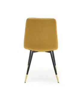 Jedálenské stoličky HALMAR K438 jedálenská stolička horčicová / čierna
