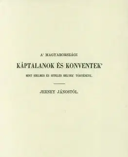 Svetové dejiny, dejiny štátov A magyarországi káptalanok és konventek