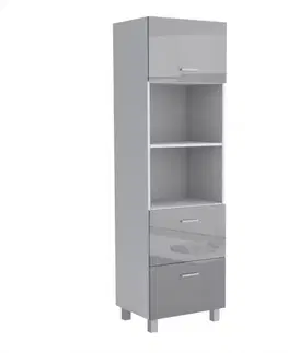 Kuchynské skrinky stojace Kuchynská skrinka Lucjan 60KPM 1F2S 2100 LUX šedá