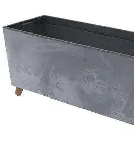 Kvetináče a truhlíky NABBI DUC800NE plastový kvetináč na nožičkách 77 cm marengo