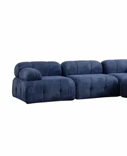 Sedacie súpravy Rohová sedacia súprava / Rohová pohovka Petite 3 - Night Blue