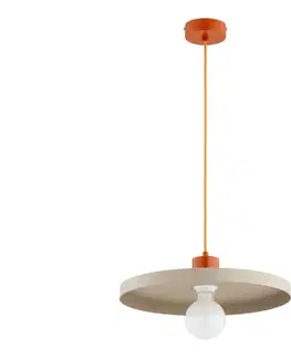 Svietidlá  Luster na lanku ETERI 1xE27/15W/230V béžová/medená 61532