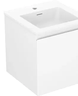 Kúpeľňový nábytok MEXEN/S - Orio kúpeľňová skrinka 45 cm s umývadlom Otis, 1 šuplík, biela mat 91A10-04547-1-BF01-W18M01