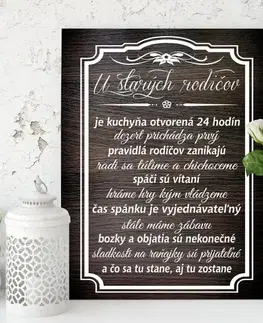 Tabuľky s venovaním (darčeky) Darček pre starých rodičov - Vyznanie lásky a poďakovanie na tabuľke pre babku a dedka