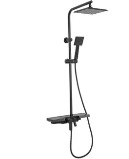 Kúpeľňové batérie REA REA - Sprchový set s batériou 150mm Bravo čierna REA-P0636