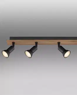 Lampy do obývačky Stropné bodové svietidlo 57998-4W drevo LS4