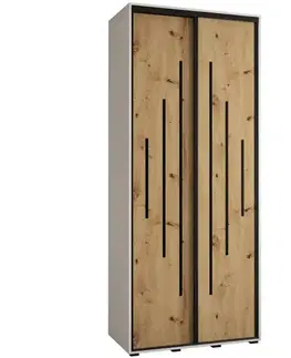 Šatníkové skrine Skriňa 45 Canaris 12 100 biela/artisan/čierna