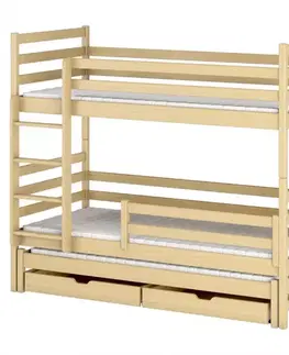 Poschodové postele Poschodová posteľ Luk 80x160 cm borovica
