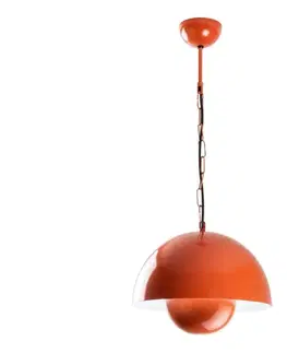 Svietidlá  Luster na lanku KURE 1xE27/40W/230V oranžová 892OPV2039