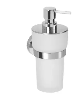 Doplnky do kúpeľne SAPHO - LARISSA mydlenička 250ml, mliečné sklo, chróm WS019