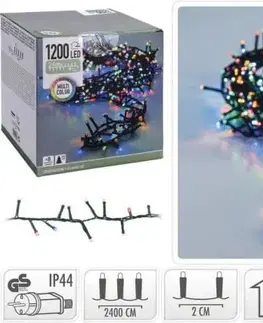 Vianočné osvetlenie Kinekus Svetlo vianočné 1200 LED farebné, 24 m, s časovačom, s funkciami, na 300 cm stromček, vonkajšie/vnútorné