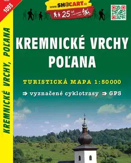 Voda, lyže, cyklo Kremnické vrchy - Poľana - TM 1093 - 1:50 000