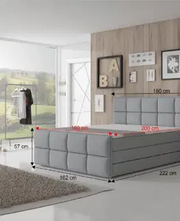 Boxspring Boxspringová postel CRESSEN 1 Tempo Kondela