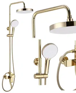 Kúpeľňové batérie REA REA - Sprchový set s batériou 150mm BLOOM zlatá REA-P9528