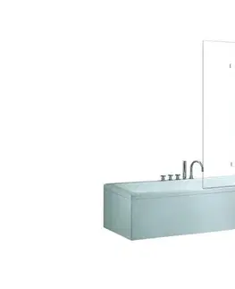 Sprchové dvere BESCO - Vaňová zástena LUMIX - Farba rámu zásteny - Hliník chróm, Rozmer A - 100 cm, Smer zatváranie - Univerzálny Ľavé / Pravé, Výplň - Číre bezpečnostné sklo - 6 mm BCLUM10CC