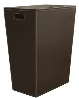 Doplnky do kúpeľne SAPHO - ECO PELLE kôš na prádlo 43x48x26cm, hnedá 2462DB