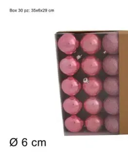 Vianočné ozdoby MAKRO - Gule vianočné 6cm 30ks