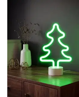 Lampy  LED neónová stolová dekorácia LED/2W/3xAA USB strom 43996D