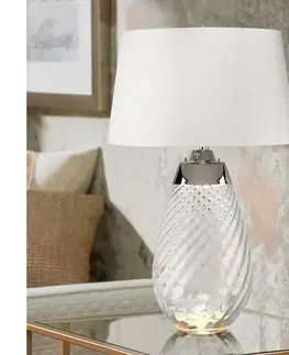 Lampy Elstead LENA-TL-L-SMOKE-OWSS - LED Stolná lampa LENA 1xE27/40W/230V 74 cm biela LENA-TL-L-SMOKE-OWSS