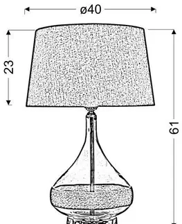 Stolové lampy Stolová lampa béžová plátno 40x62cm Eco