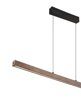 Svietidlá Globo 17015 - LED stmievateľný dotykový luster na lankách OLIVUS LED/24W/230V 3000K hnedá 17015