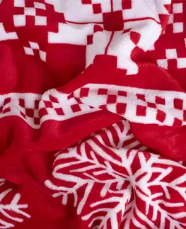 Dekoračné obliečky MKLozkoviny.sk Obliečka na vankúš mikroplyš 70 × 90 cm – Vianoce červené-  -