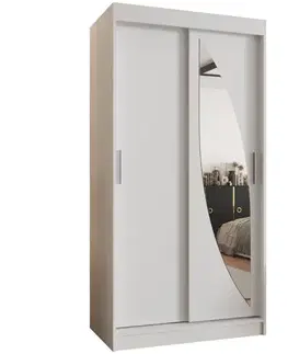 Šatníkové skrine Skriňa Milo 100 biela