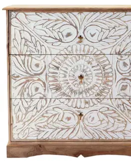 Komody Komoda Sita 115x115x45 indický masív mango