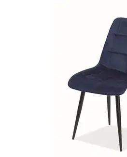 Kuchynské stoličky KIK jedálenská stolička, modrá