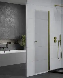 Vane MEXEN/S - Pretória sprchovací kút 90x90, transparent, zlatá + sprchová vanička vrátane sifónu 852-090-090-50-00-4070G
