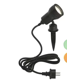 LED osvetlenie Briloner - LED vonkajšie svietidlo TERRA 1xGU10/3W/230V IP44 čierne 4002707257202