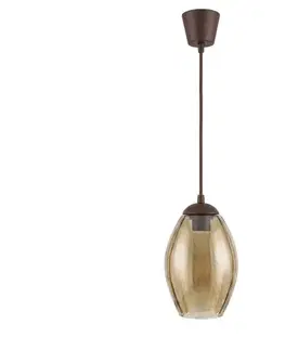Svietidlá BRILAGI - LED luster na lankách R GLASS 1xE27/60W/230V pr. 17 cm hnedá/dymovo-béžová NSTK7499+TK8611A