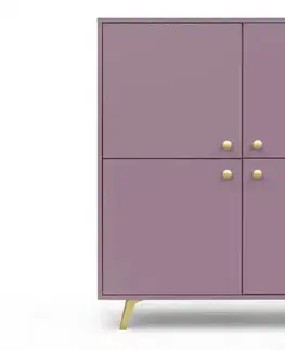 Komody ArtStol Komoda SIENA 4D | fialová