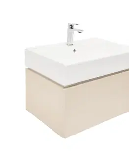 Kúpeľňový nábytok Kúpeľňová skrinka s umývadlom SAT Feel 60x30x46 cm pieskovo béžová mat SATFEEL60BEU2B SATFEEL60BEU2B