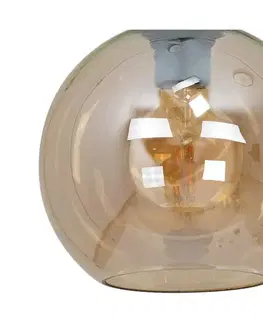 Lampy  Náhradné sklo univerzálne SOFIA E27, priemer 20 cm, dymovo-béžové PLM524