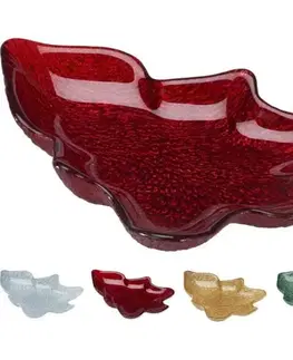 Prestieranie Kinekus Podnos stromček 21 cm sklenený, mix farieb