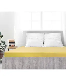 Plachty 4Home jersey prestieradlo Ideál žltá, 140 x 200 cm
