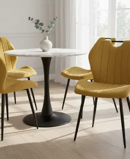 Kuchynské a jedálenské stoličky Signal Jedálenská stolička ARCO Velvet | curry