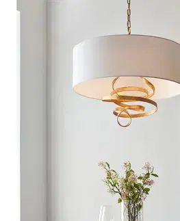 Svietidlá Endon 95268 - Závesný luster na reťazi, 3×E14/6W/230V, priemer 60 cm, biela/mosadz 95268