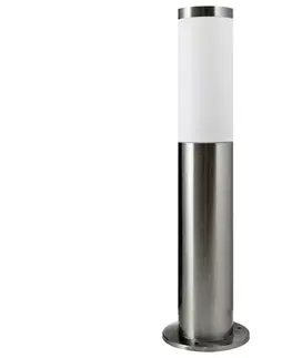 LED osvetlenie  LED stmievateľná vonkajšia lampa LIVIA 1xE27/6W/230V 45 cm IP44 strieborná SA0463+AI0042