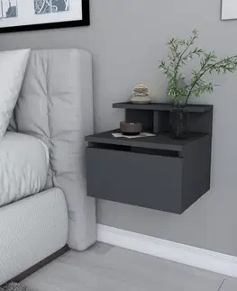 Nočné stolíky Nočný stolík Alice - Anthracite