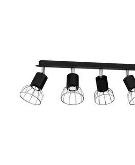 Svietidlá  Bodové svietidlo DANTE 5xGU10/25W/230V čierna/lesklý chróm MLP7358