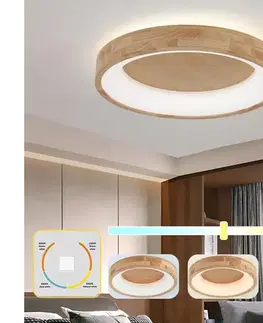 Svietidlá BRILAGI-LED Stropné svietidlo FALCON WOOD LED/40W/230V 3000/4000/6000K 60 cm drevo BRI537